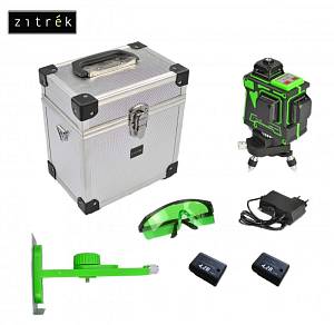 Построитель лазерных плоскостей самовыравнивающийся ZITREK LL12-GL-2Li-MC (12 линий, зеленый луч, 2 литиевых аккумулятора, металлический кейс) 065-0188