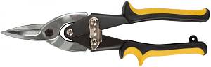 Ножницы по металлу "Aviation" усиленные, прорезиненные ручки, прямые 250 мм FIT