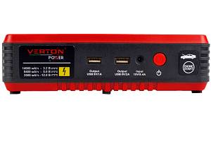 Пусковое устройство VERTON Energy ПУ-1400 (напр.сети 230В,макс. пуск. ток 600А,компрессор 10 б,емкость 14000мА*ч/44,8Вт*ч,тип аккум. Li-Po,USB1:5В/1A,USB2:5В/2A,кол-во USB:2шт)20 шт/кор
